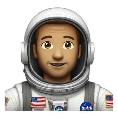 white male astronaut sticker