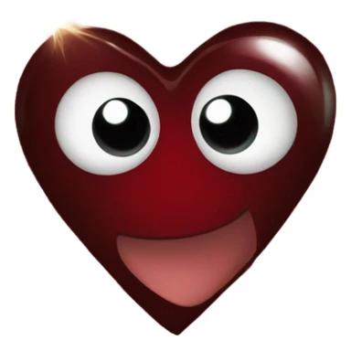 dark red heart with sparkle sticker