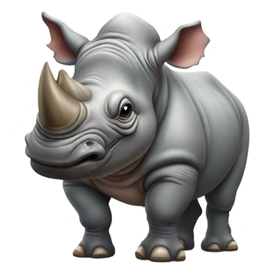 rhino with a tattoo  sticker