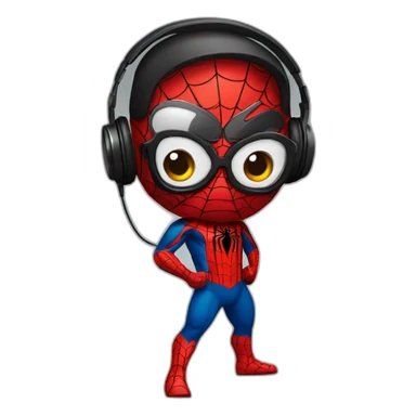 Spiderman dj sticker