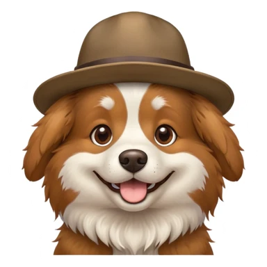 Dog whit hat sticker