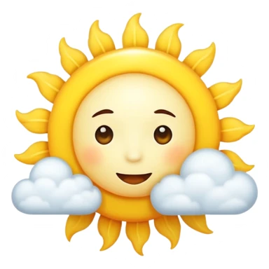 Sun with clouds sticker