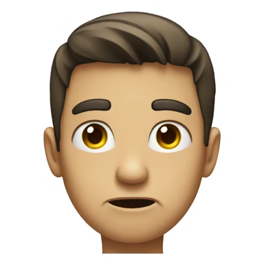 a young man with an angry face with a refusal sticker