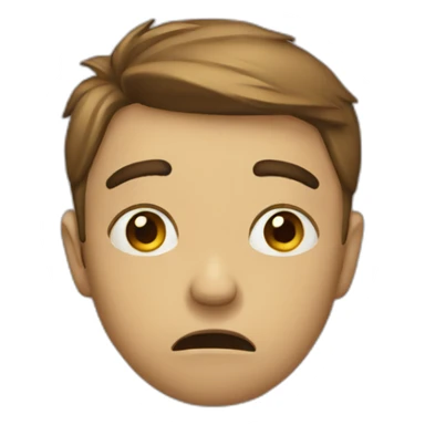 sad but confused emoji sticker
