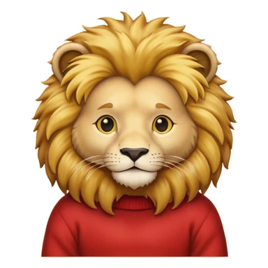 lion wearing red jumper sticker