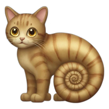 Ammonite Cat sticker