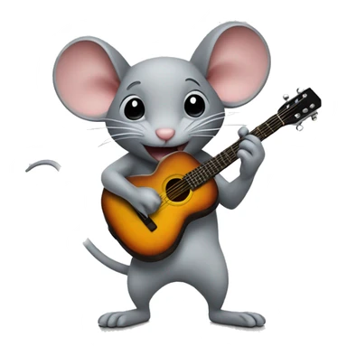 A mouse playing guitar sticker