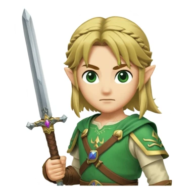 zelda Link with his sword sticker