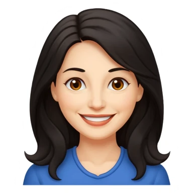 Mature woman with long dark hair sticker