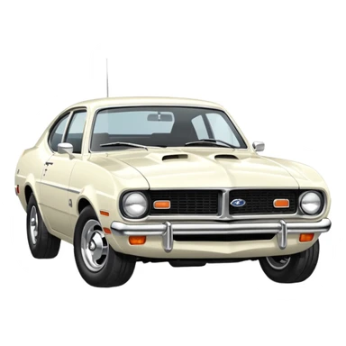 1970 white ford maverick sticker