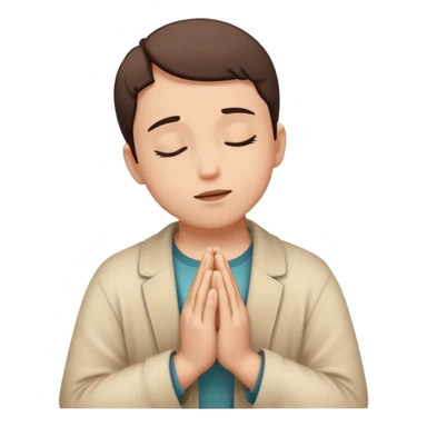 Person praying and talking to God, spiritual connection sticker