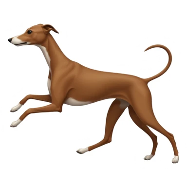 Silouhette of a brown Greyhound running sticker