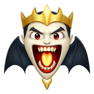 vampire fangs with halo sticker