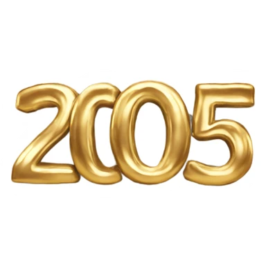 2025 gold text with fireworks sticker
