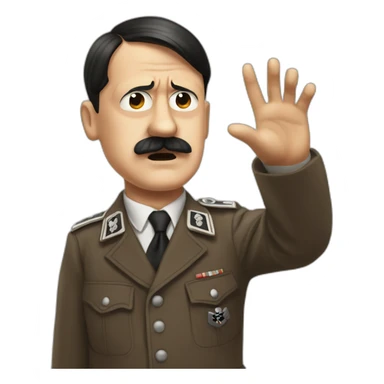 Adolf Hitler making a nazi salute sticker