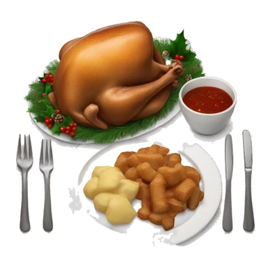 Christmas dinner sticker