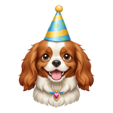 Happy birthday from cavalier dog sticker