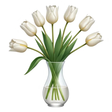 White tulips sticker