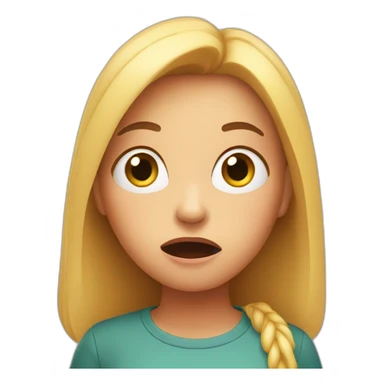 Shocked girl sticker