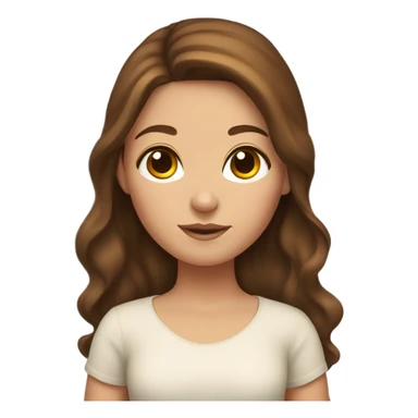 Girl with brown hair and body of a deer sticker