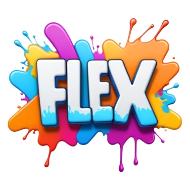 Graffiti the word flex sticker