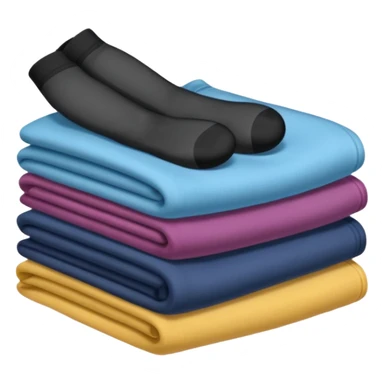 roupa dobrada meia calça sticker