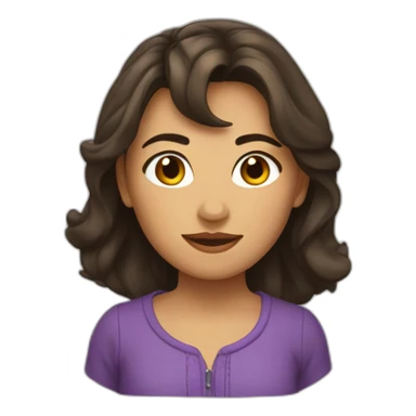 Fille brune géné sticker