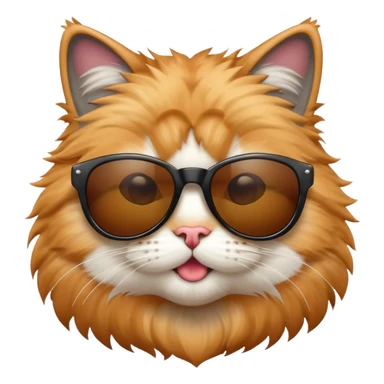 playful and cool cat with sunglasses sticker