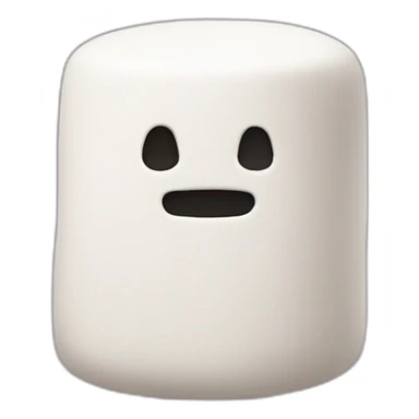 marshmallow with no face sticker