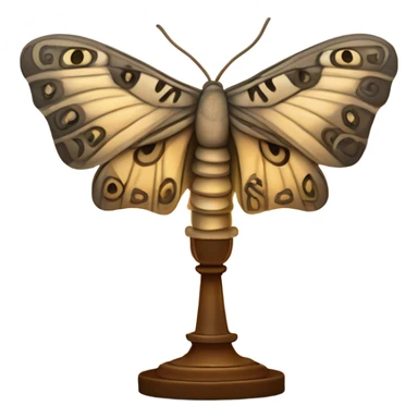 Moth on a lamp shade sticker