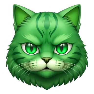 Angry green cat from matrix movie  sticker