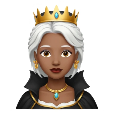 black queen with white hair sticker