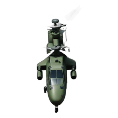 militar helicopter, view from above sticker
