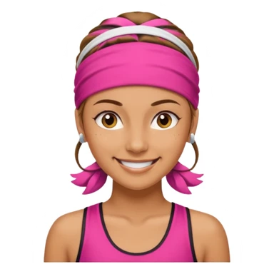 sportive woman with headband

 sticker