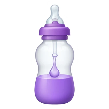 baby bottle white and purple sticker