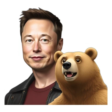 elon musk with a bear sticker