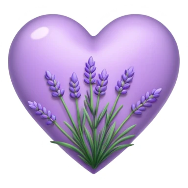 Lavender heart  sticker