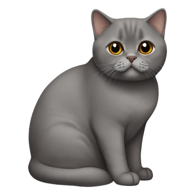 british shorthair in choclate with Brown eyes sitting  sticker