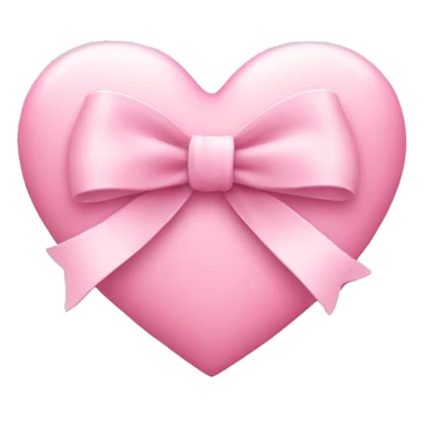 Light pink heart with bow sticker