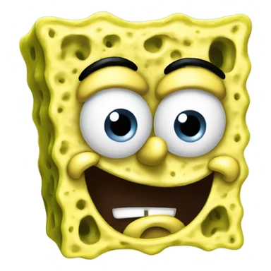 spongebob with a smirk look sticker