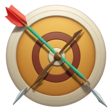 Arrow hittingthe bullseye sticker