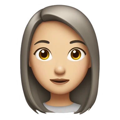 Poster of an Asian girl with straight brown hair named Lucy  sticker