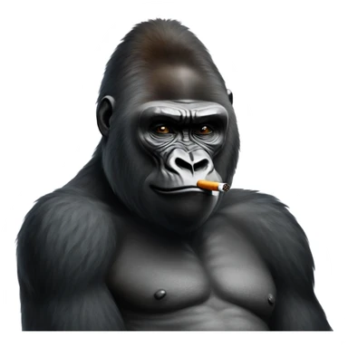 Gorilla smoking a cigarette  sticker