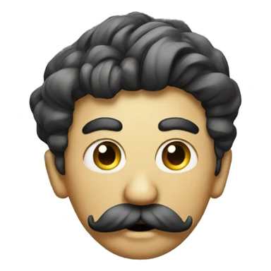 mustache twisted at the end sticker