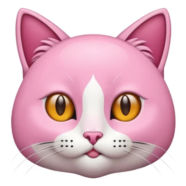 Pembe bir kedi kuyruğu İnce sticker