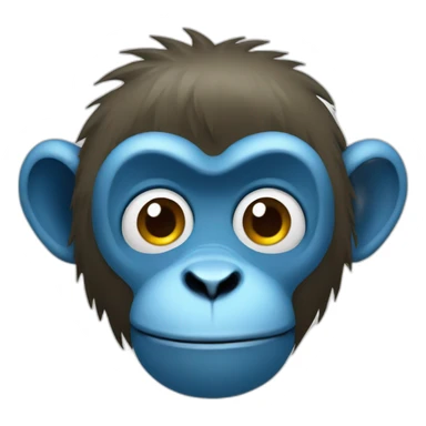 Cold blue monkey sticker