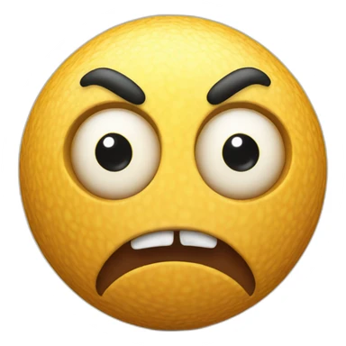 3d sphere with a cartoon spiteful skin texture with big playful eyes sticker