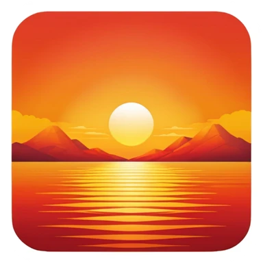 sunset sticker