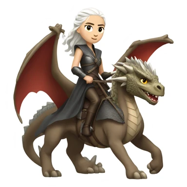 Daenerys Targaryen on dragon sticker