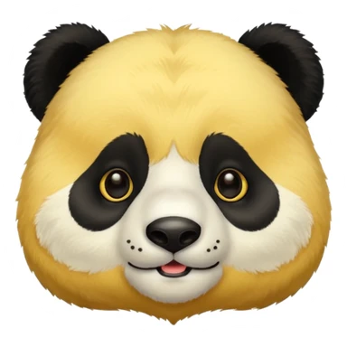 panda that is yellow-coloured sticker